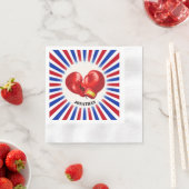 Patriotische Boxhandschuhe Designpapier Napkins Serviette (Beispiel)