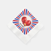 Patriotische Boxhandschuhe Designpapier Napkins Serviette (Ecke)