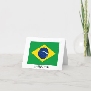 Patriotische Brasilien-Flagge Dankeskarte