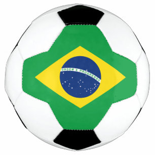 Patriotische Brasilien-Flagge Fußball