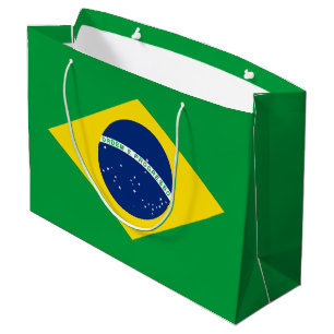 Patriotische Brasilien-Flagge Große Geschenktüte