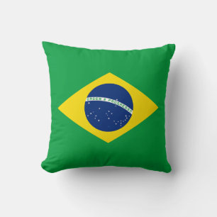 Patriotische Brasilien-Flagge Kissen