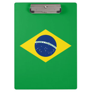 Patriotische Brasilien-Flagge Klemmbrett