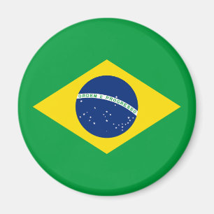 Patriotische Brasilien-Flagge Magnet