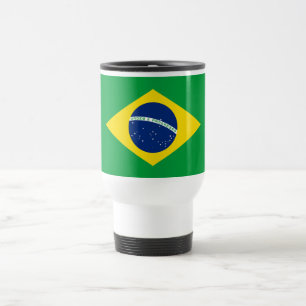 Patriotische Brasilien-Flagge Reisebecher
