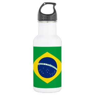 Patriotische Brasilienflagge Edelstahlflasche
