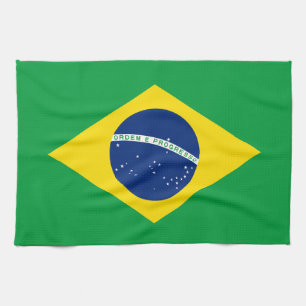 Patriotische Brasilienflagge Geschirrtuch