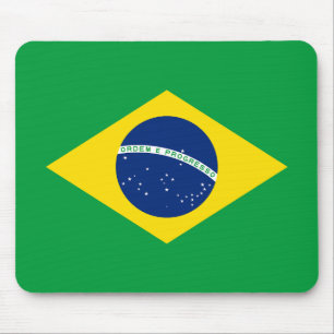 Patriotische Brasilienflagge Mousepad