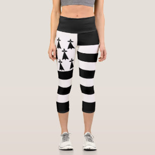 Patriotische Bretagne-Flagge Capri Leggings