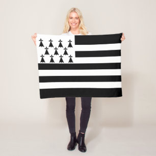 Patriotische Bretagne-Flagge Fleecedecke