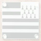 Patriotische Bretagne Glasuntersetzer (Rückseite)