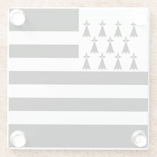 Patriotische Bretagne Glasuntersetzer (Rückseite)