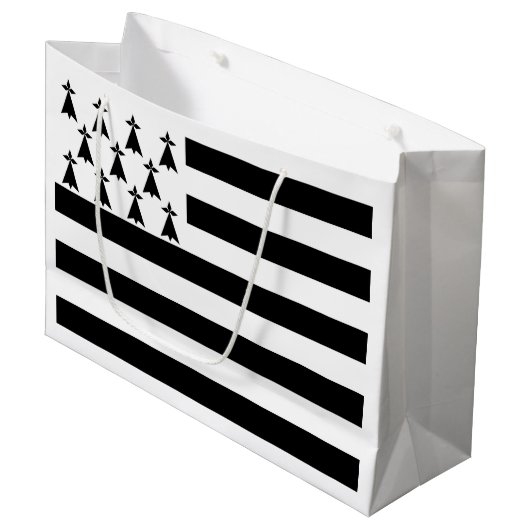 Patriotische Bretagne Große Geschenktüte (Vorderseite Schrägansicht)