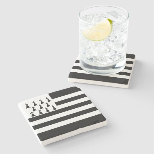 Patriotische Bretagne Steinuntersetzer (Seitenansicht)