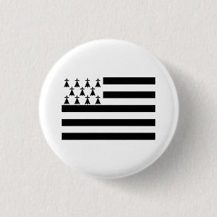 Patriotische bretonische Flagge Button