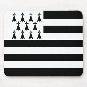 Patriotische bretonische Flagge Mousepad
