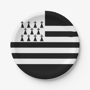 Patriotische bretonische Flagge Pappteller