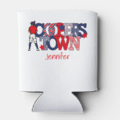 Patriotische Briefe als Baseballparent Dosenkühler (Rückseite)