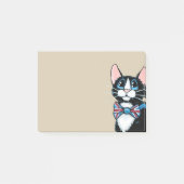 Patriotische BRITISCHE Tuxedo-Katzen-tragende Post-it Klebezettel (Vorderseite)