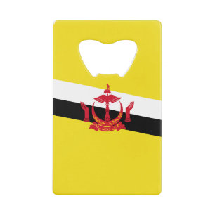 Patriotische Brunei-Flagge Kreditkarte Flaschenöff Geldbeutel Flaschenöffner