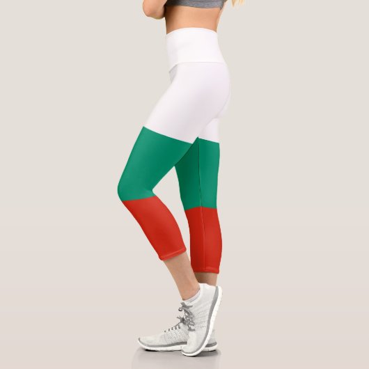 Patriotische Bulgarische Flagge Capri Leggings (Links)