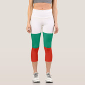 Patriotische Bulgarische Flagge Capri Leggings (Vorderseite)