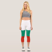 Patriotische Bulgarische Flagge Capri Leggings (Vorderseite)