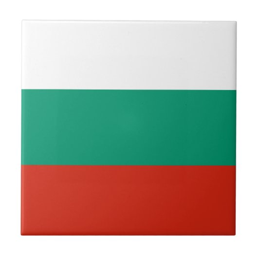 Patriotische Bulgarische Flagge Fliese (Vorderseite)