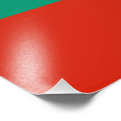 Patriotische Bulgarische Flagge Fotodruck (Ecke)