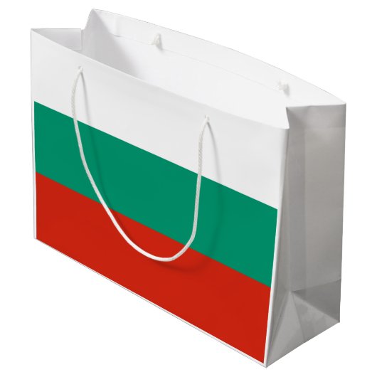 Patriotische Bulgarische Flagge Große Geschenktüte (Rückseite Schrägansicht)