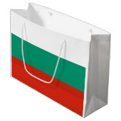 Patriotische Bulgarische Flagge Große Geschenktüte (Vorderseite Schrägansicht)