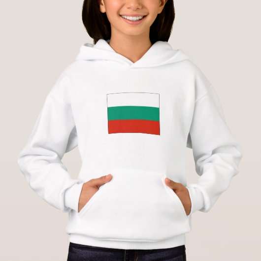 Patriotische Bulgarische Flagge Hoodie (Vorderseite)