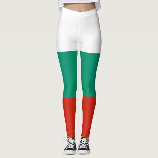 Patriotische Bulgarische Flagge Leggings (Vorderseite)