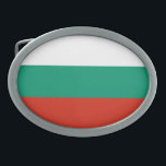 Patriotische Bulgarische Flagge Ovale Gürtelschnalle<br><div class="desc">Die nationale Flagge Bulgariens.</div>