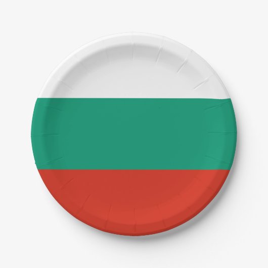 Patriotische Bulgarische Flagge Pappteller (Vorderseite)