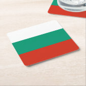 Patriotische Bulgarische Flagge Rechteckiger Pappuntersetzer (angewinkelt)