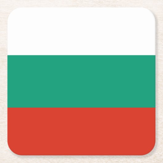 Patriotische Bulgarische Flagge Rechteckiger Pappuntersetzer (Vorderseite)