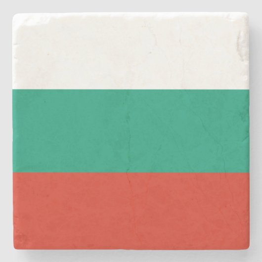 Patriotische Bulgarische Flagge Steinuntersetzer (Vorderseite)