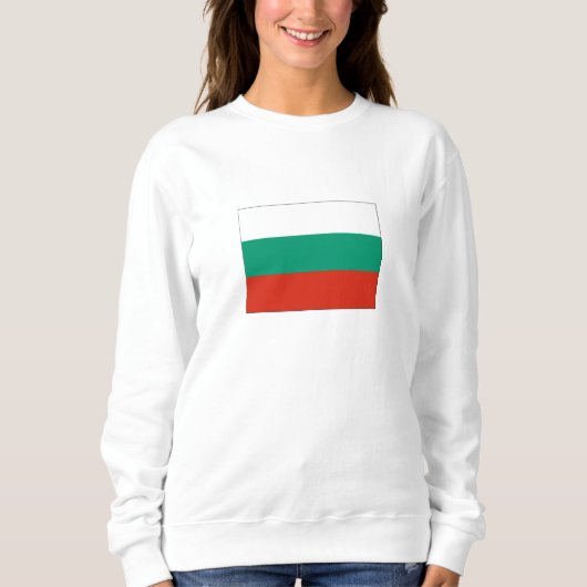 Patriotische Bulgarische Flagge Sweatshirt (Vorderseite)