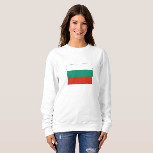Patriotische Bulgarische Flagge Sweatshirt (Vorne ganz)