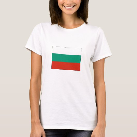 Patriotische Bulgarische Flagge T-Shirt (Vorderseite)