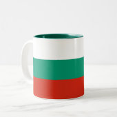Patriotische Bulgarische Flagge Zweifarbige Tasse (Vorderseite Links)