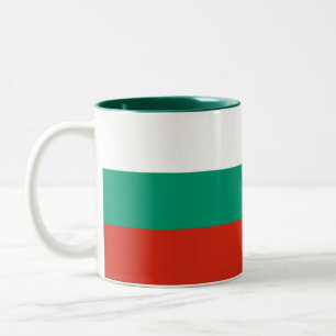 Patriotische Bulgarische Flagge Zweifarbige Tasse