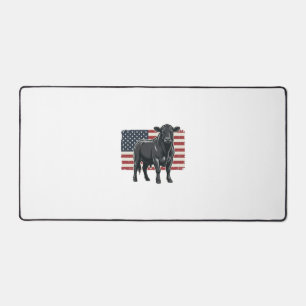 Patriotische Bullenflagge Vintage-Gravur Grafik_1 Schreibtischunterlage