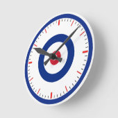 Patriotische Bullseye-Uhr Runde Wanduhr (Winkel)