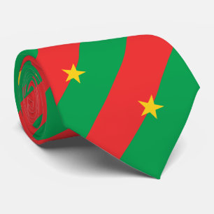 Patriotische Burkina Faso-Flagge Halsband Krawatte