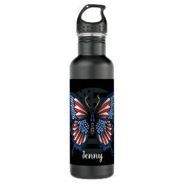 Patriotische Butterfly Wasserflasche aus nicht ros Edelstahlflasche