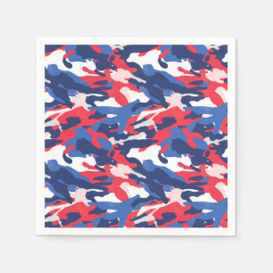 Patriotische Camo Rot Weiß Blau USA Freiheit Serviette