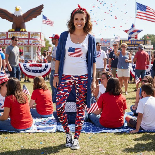 Patriotische Camouflage Leggings