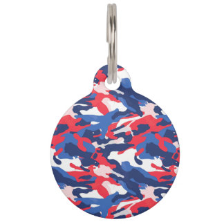 Patriotische Camouflage Red White Blue USA Haustiermarke